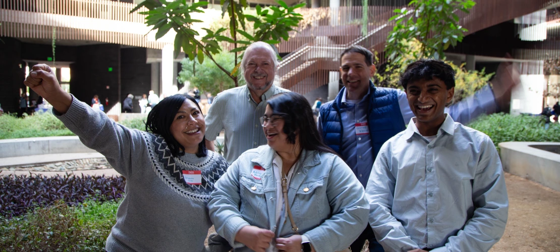 a group of people posing