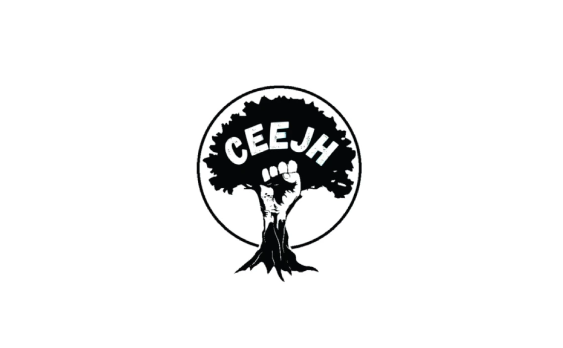 CEEJH acronym with a righteous hand embedded in a thriving tree.
