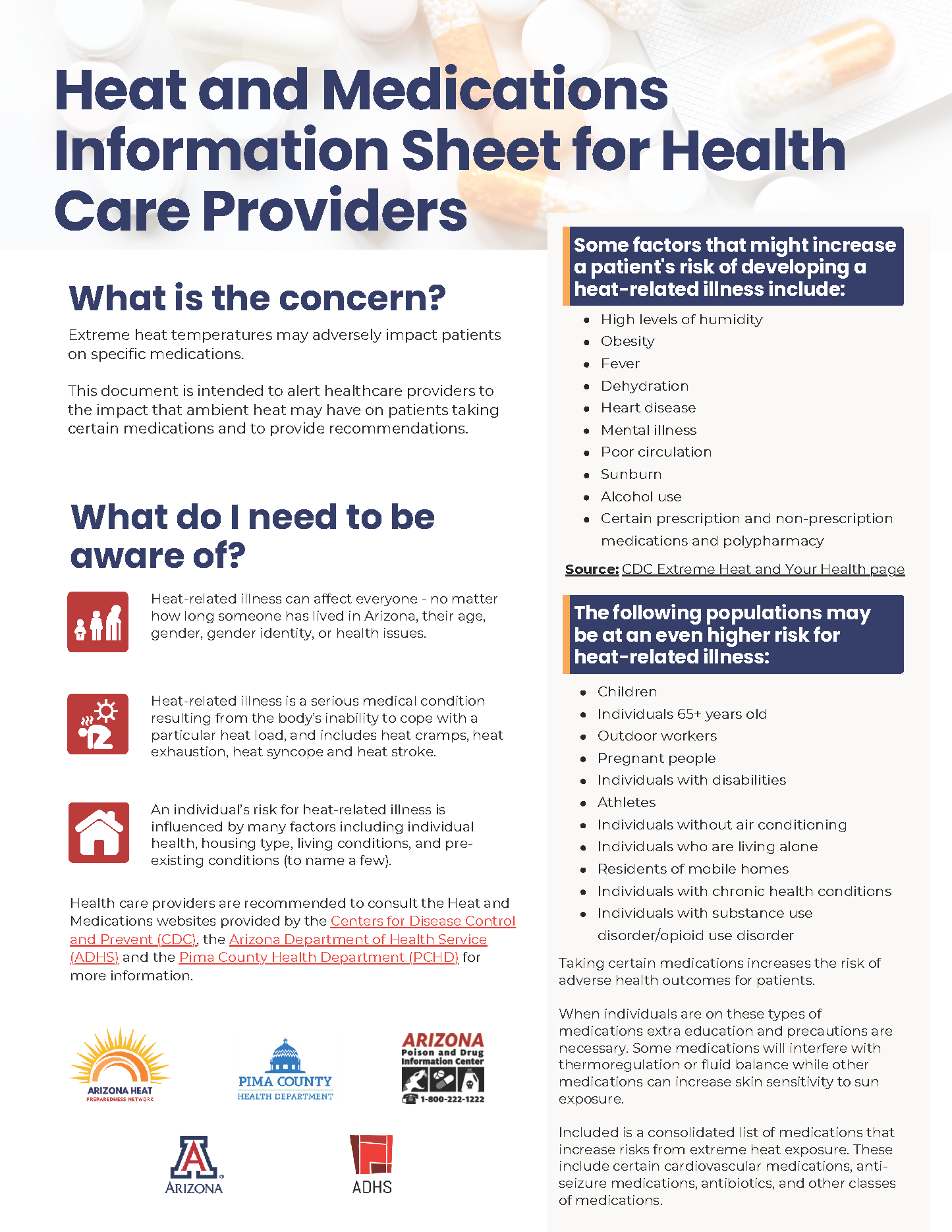 thumbnail of Heat and Medication info sheet