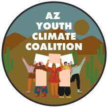 AZ Youth Action Climate Coalition logo wiht youth in nature.